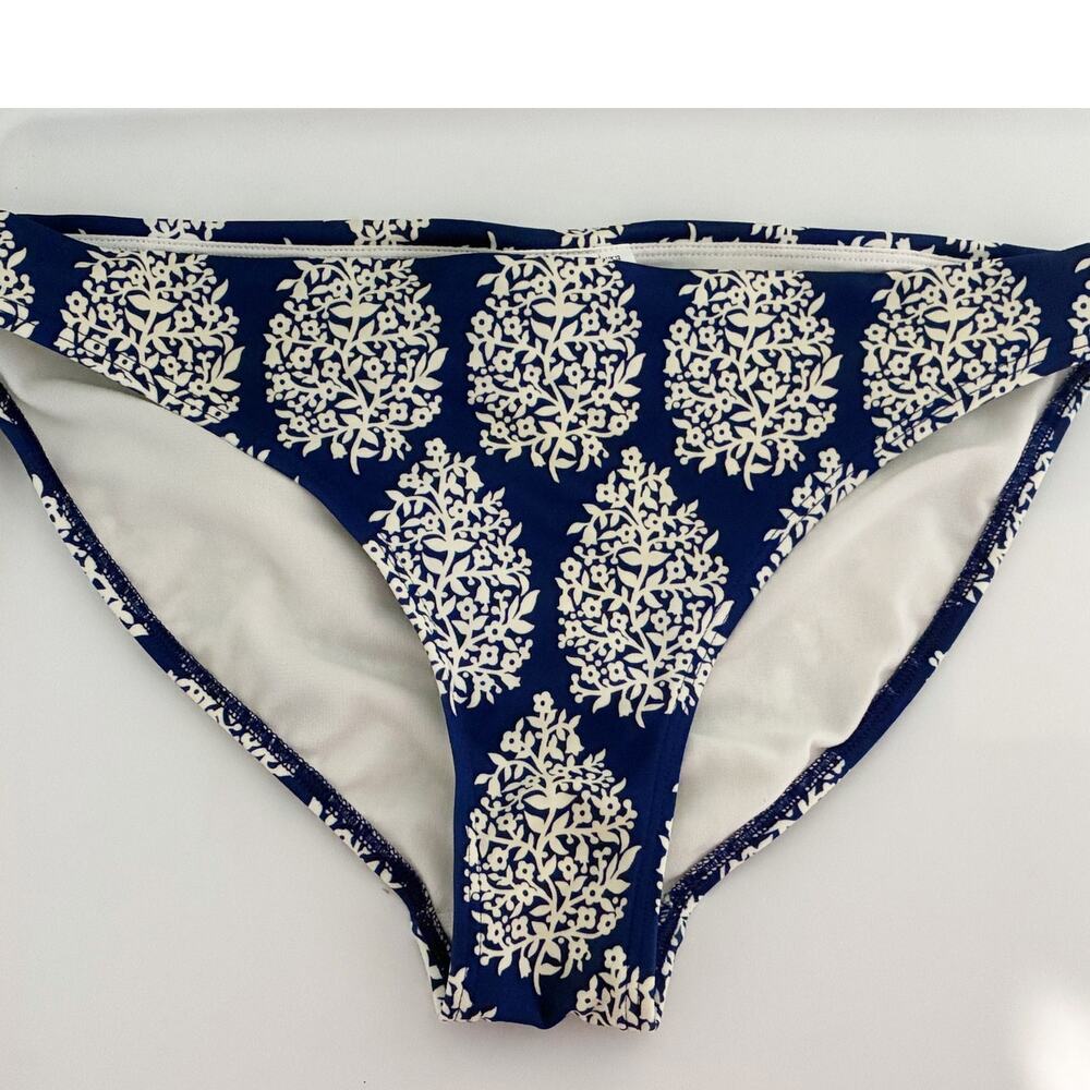 Boden Womens Bikini Swim Bottom Navy Cream Pattern Sz US 8
